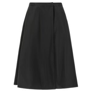 Moncler Black Polyester Midi Women's Skirt